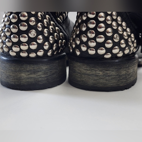 Steve Madden Frankie Studded Leather Motorcycle Boots - Picture 5 of 7